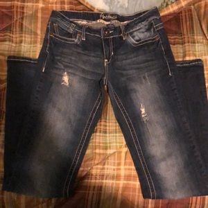 Amethyst distressed jeans